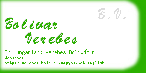 bolivar verebes business card